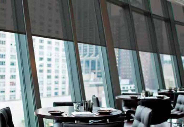 lutron shading technology in a business