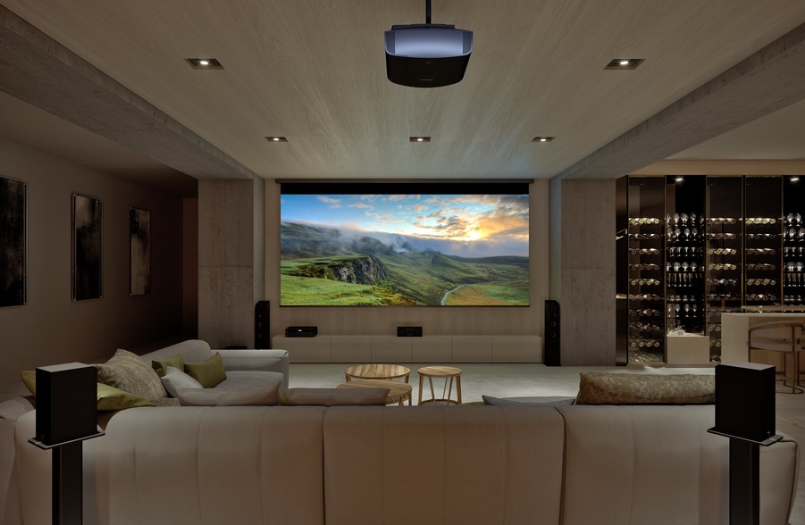 An immersive audio setup in a home theater in a Park City home.